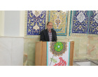سخنرانی مسئول نهاد رهبری در ستایش خادمی مسجد و تقدیر و تشکر از آقای سلیمان سرهنگی در مسجد دانشگاه کاشان