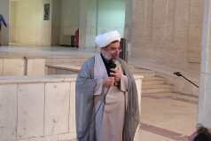 بیانات معاون نهاد رهبری در تفسیر دعای ۱۴ صحیفه سجادیه در بین نمازگزاران دانشگاه کاشان