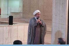 بیانات معاون نهاد رهبری در تفسیر دعای ۱۴ صحیفه سجادیه در بین نمازگزاران دانشگاه کاشان