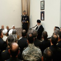 دیدار جمعی از فرماندهان نیروی دریایی ارتش با فرمانده معظم کل قوا