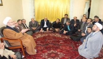 دیدار استادان و مسوولان دانشگاه کاشان با مرجع عالیقدر حضرت آیت الله سبحانی