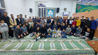 عکس یادگاری معتکفین مسجد دانشگاه کاشان