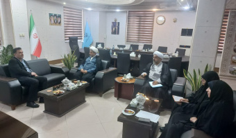 دیدار مسئول نهاد رهبری با فرماندار کاشان بهمراه کارشناس و مشاور مرکز خانواده و ازدواج دانشگاه کاشان
