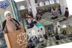 بیان احکام نماز مسافر توسط مسئول نهاد رهبری در مسجد دانشگاه کاشان.