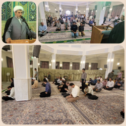 سخنرانی مسئول رهبری در مسجد دانشگاه کاشان در تبیین محورهای بیانات مقام معظم رهبری در سخنرانی تلویزیونی ۱۴۰۴/۷/۱